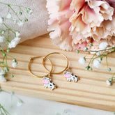 Moo Moo Cow Hoops 1.5 Grams, 18KT Gold